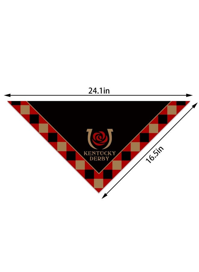 Pudodo Derby Dog Bandana Kentucky Run for The Roses Dog Scarf Adjustable Accessories for Small Medium Dogs Cats Pets - Image 2