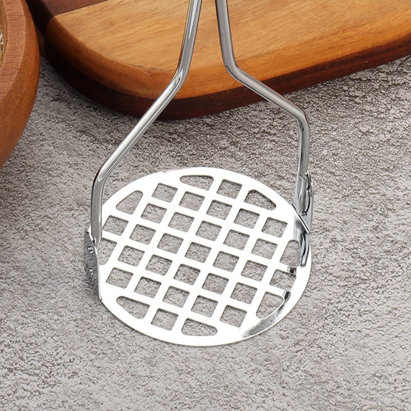 HEXONIQ HEXONIQ Potato Masher with Non Slip Heat Resistance Handle and Large Round Press Plate for Vegetable Fruits and Baby Food Sturdy Easy to Use for Cooking Kitchen Gadget Random Color Pack of 2 - Image 3