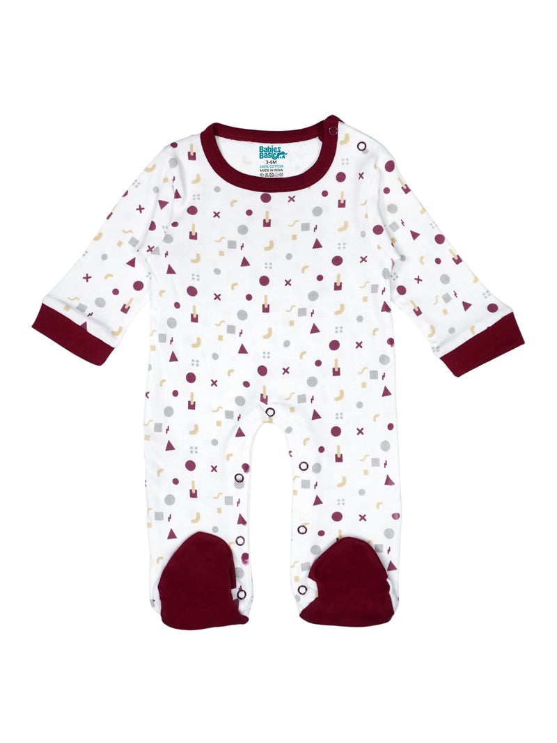 Babies Basic 5 piece Unisex 100% Cotton Sets include Bib, Romper, Mittens, Cap and Sleepsuit/Jumpsuit - Image 2