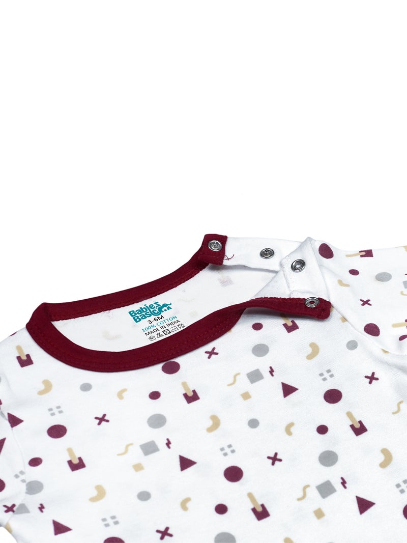 Babies Basic 5 piece Unisex 100% Cotton Sets include Bib, Romper, Mittens, Cap and Sleepsuit/Jumpsuit - Image 5