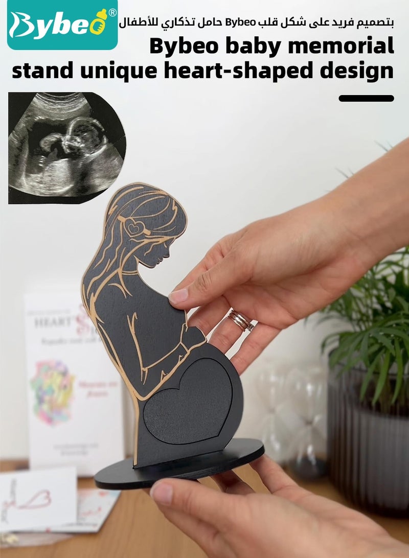 Bybeo 2PCS Baby Ultrasound Photo Frame, Wooden Keepsake Frame, Sonogram Picture Frame, Expecting Mom Gift For Mom-To-Be, Ultrasound Gift for Pregnant Friend - Image 4