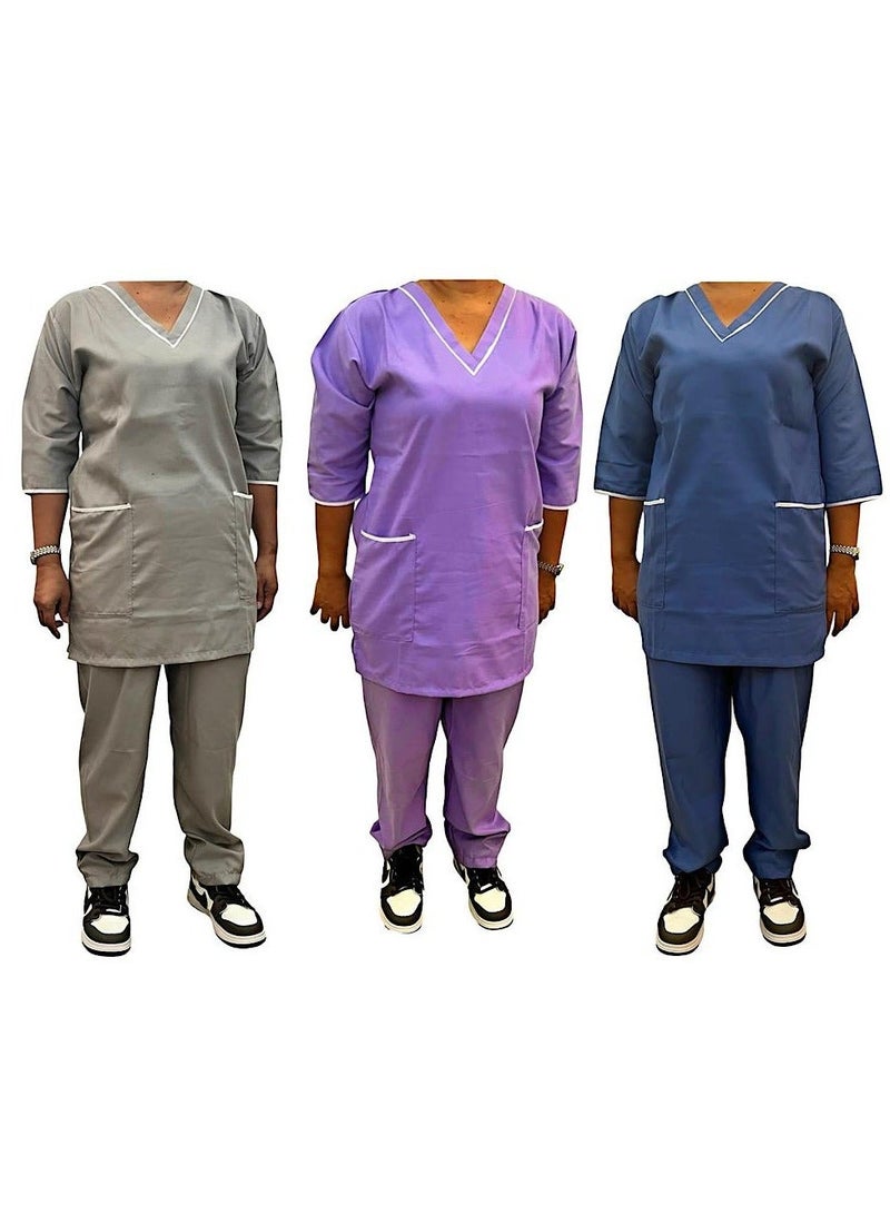 1home 3 Pieces Uniform Cleaning Suit for Domestic Workers - Image 1