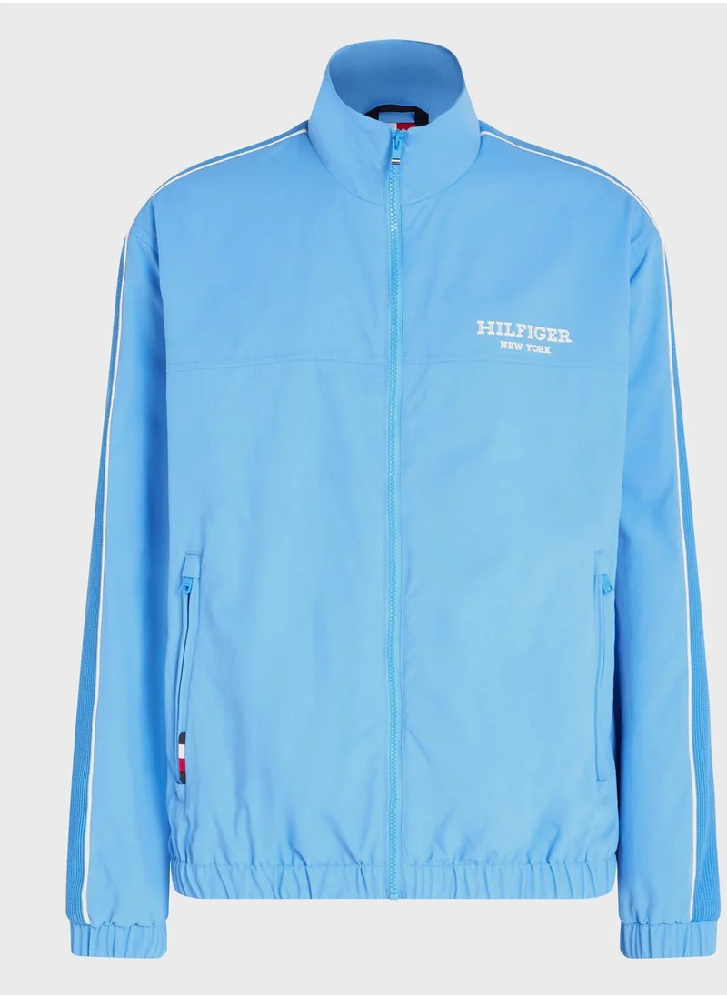 TOMMY HILFIGER Logo Mock Neck Jacket
