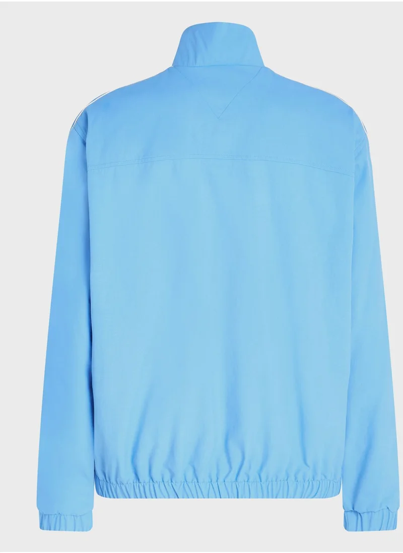 TOMMY HILFIGER Logo Mock Neck Jacket
