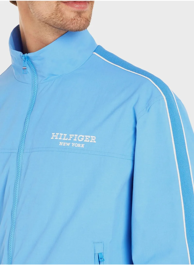 TOMMY HILFIGER Logo Mock Neck Jacket