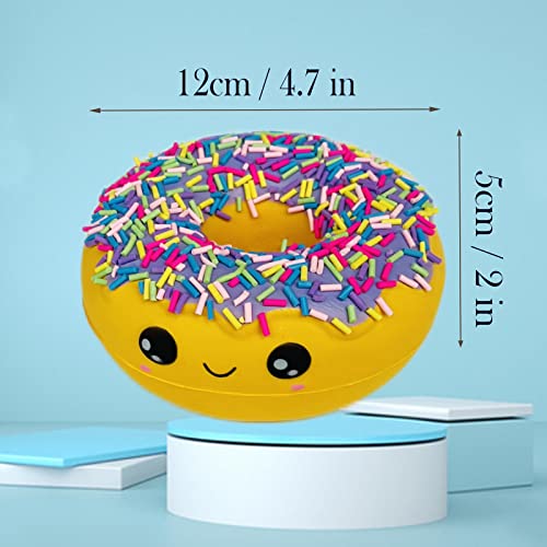 funnysquee Rainbow Donut Squishys Toy Slow Rising Stress Relief Fun and Cute Plaything Perfect for Birthday Gift and Decoration - Image 5