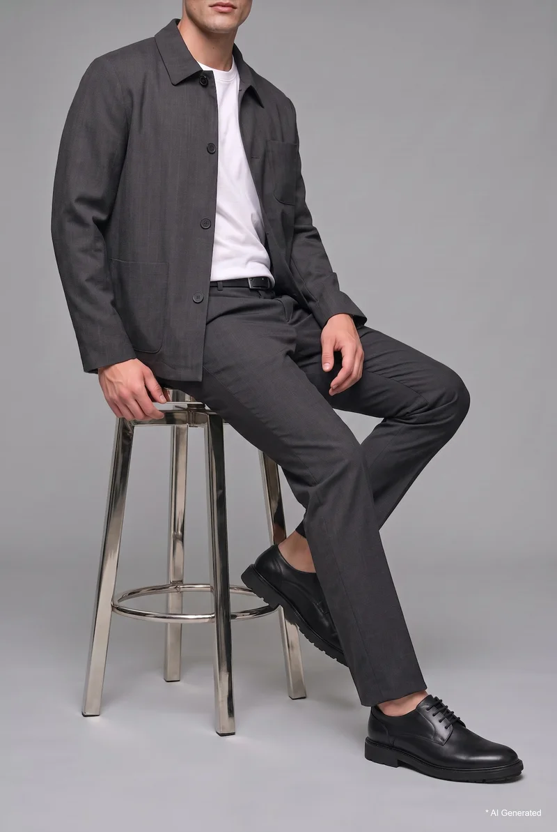 Defacto  Regular Fit Classic with Pockets Straight Leg Mid-Rise Trousers for Men | Best Price UAE