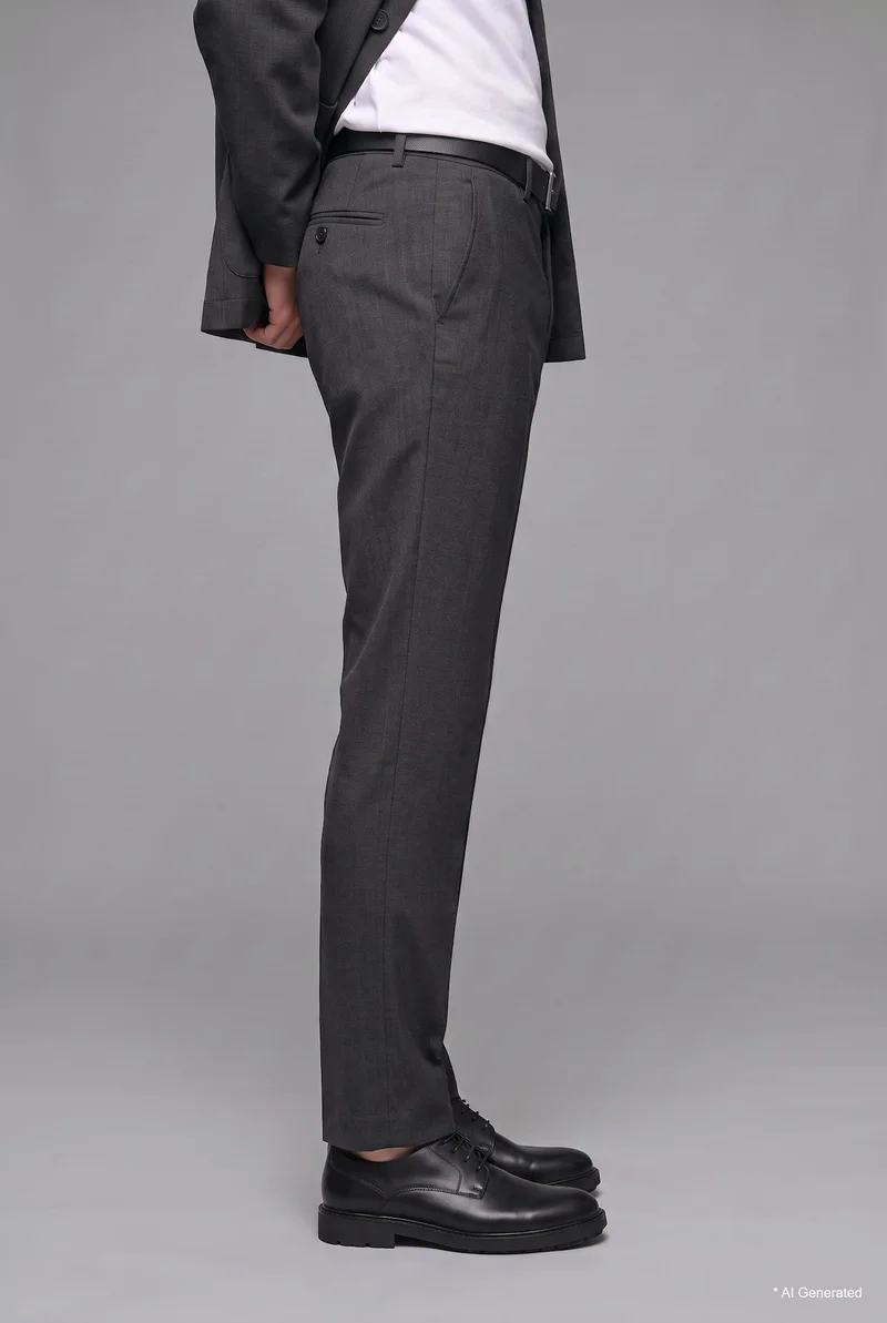 Defacto  Regular Fit Classic with Pockets Straight Leg Mid-Rise Trousers for Men | Best Price UAE