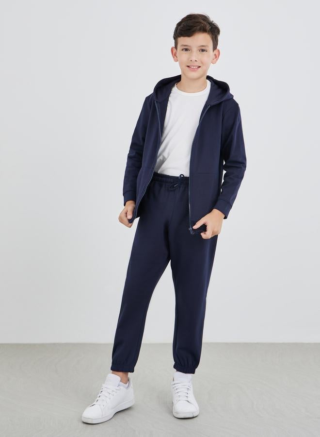 ستايلي ستيلي بنطلون رياضي سادة كحلي بخصر مطاطي وجيوب جانبية - Image 2