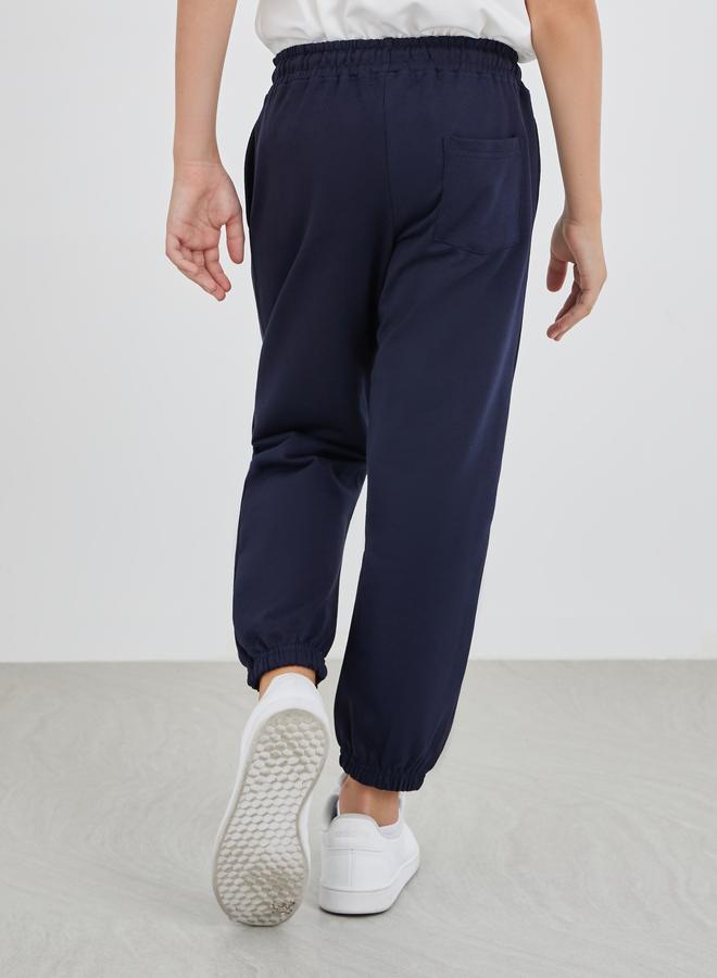 ستايلي ستيلي بنطلون رياضي سادة كحلي بخصر مطاطي وجيوب جانبية - Image 4