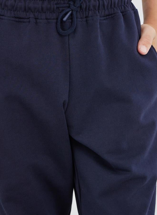 ستايلي ستيلي بنطلون رياضي سادة كحلي بخصر مطاطي وجيوب جانبية - Image 3