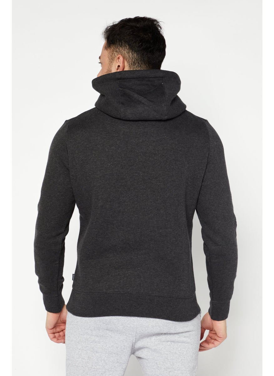 DKNY Sport Men Hooded Neck Brand Logo Print Long Sleeves Sweatshirt, Black  - Image 3