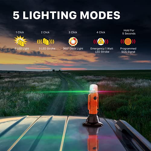 GOODSMANN Kayak Light for Night Kayaking with Marine Signal Stern Light Suction Cup - Image 3
