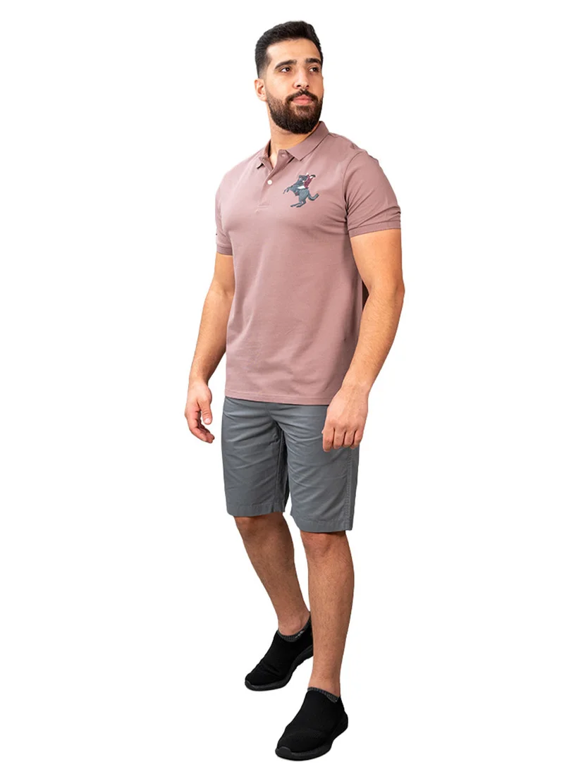 GIORDANO Men's Slim Fit Cotton Short Sleeve Napoleon Polo