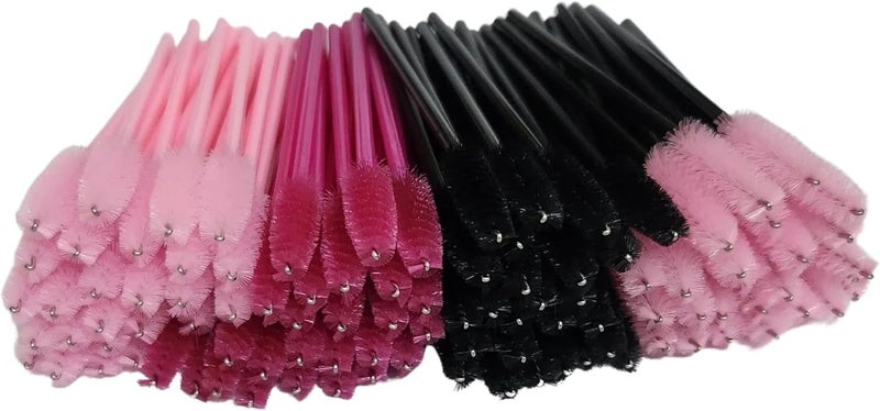 200 Pcs Disposable Eyelash Brushes Multicolour Eyelash Spoolies Mascara Wands Eyelash Extension Brush Applicator for Eyelash Extensions