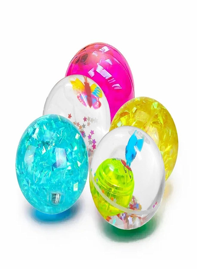 4NEwBiES LED Flashing Bouncing Ball for Kids, Fun Toy for Toddlers and Kids, Transparent Water Filled Rubber, Pack of 3 - Image 1