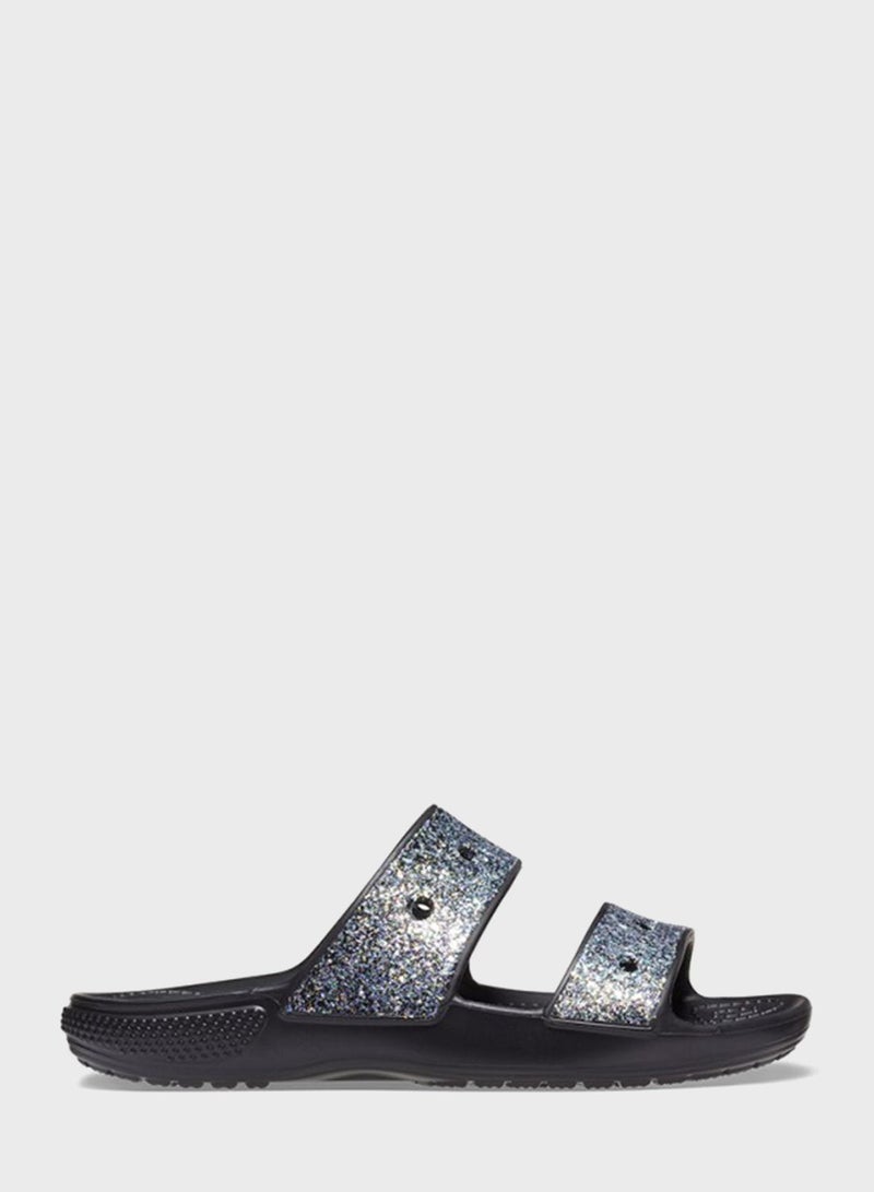 crocs Kids Classic Glitter Slides - Image 1
