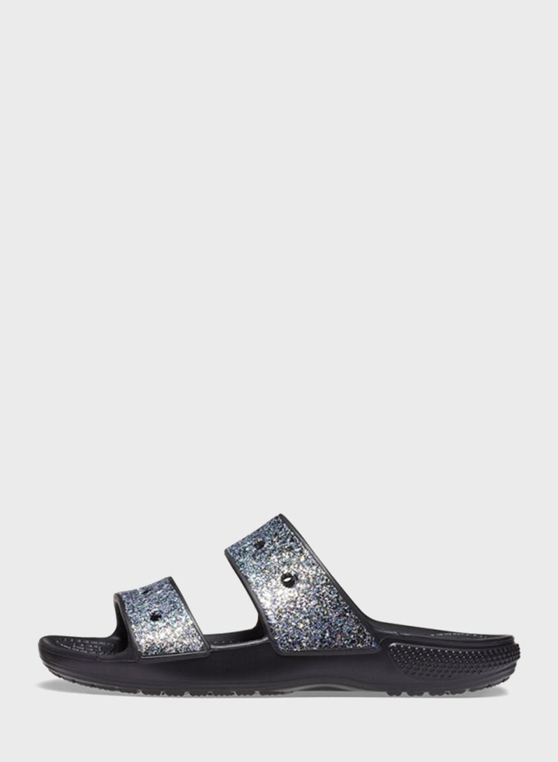 crocs Kids Classic Glitter Slides - Image 2