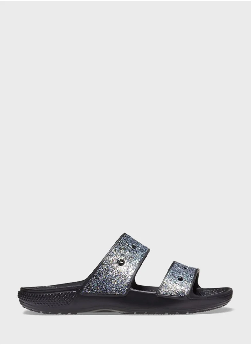 crocs Kids Classic Glitter Slides