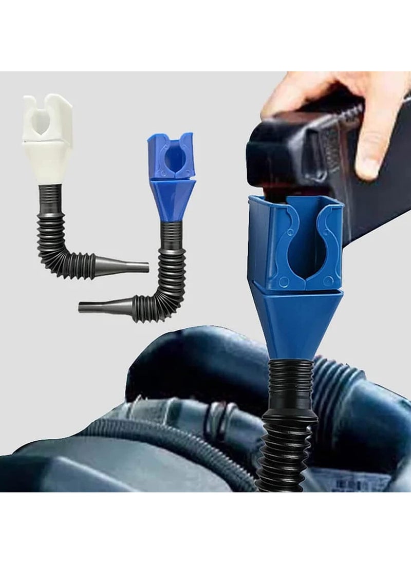Generic - Flexible Funnels for Automotive Use Multipurpose Hand-Free Fuel Funnel Oil Funnel for Oil Change Universal Plastic Funnel with Hose Fits Car Truck Home - Image 1