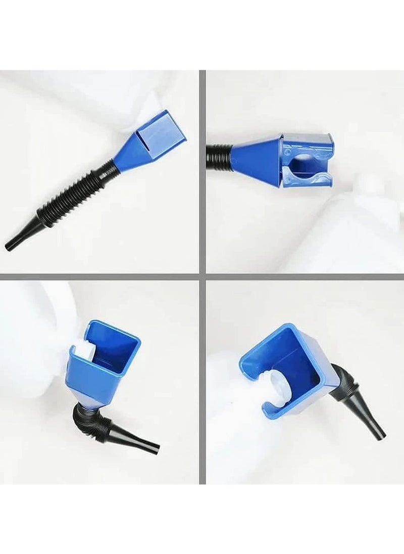 Generic - Flexible Funnels for Automotive Use Multipurpose Hand-Free Fuel Funnel Oil Funnel for Oil Change Universal Plastic Funnel with Hose Fits Car Truck Home - Image 1