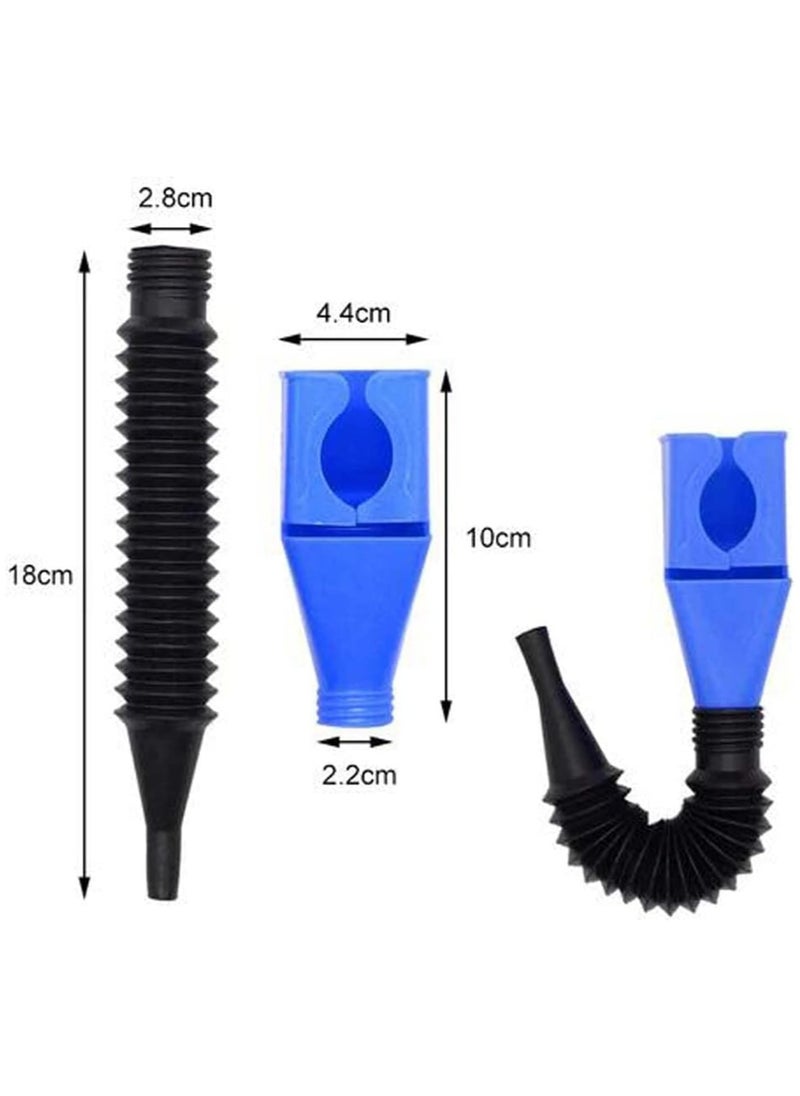 Generic - Flexible Funnels for Automotive Use Multipurpose Hand-Free Fuel Funnel Oil Funnel for Oil Change Universal Plastic Funnel with Hose Fits Car Truck Home - Image 1