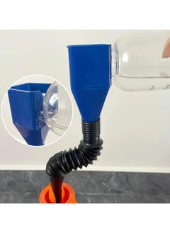 Flexible Funnels for Automotive Use Multipurpose Hand-Free Fuel Funnel Oil Funnel for Oil Change Universal Plastic Funnel with Hose Fits Car Truck Home