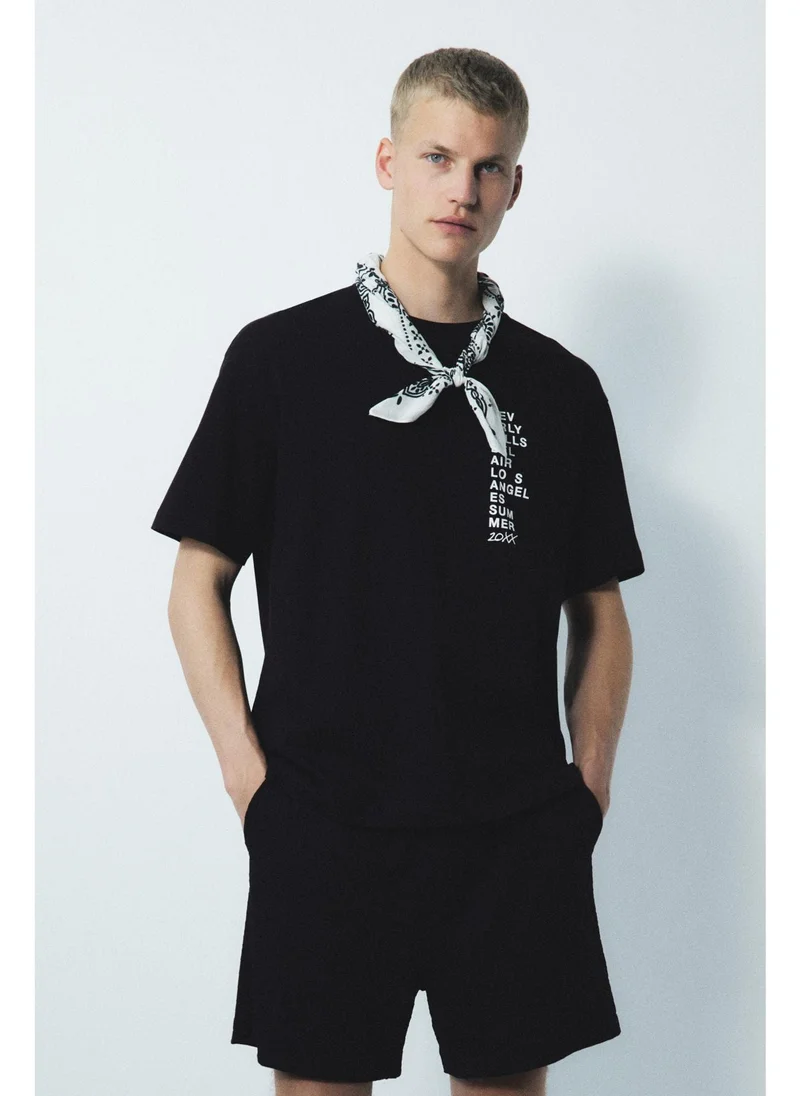 H&M Loose Fit Printed T-shirt