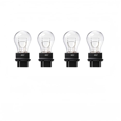 Kadiby 4 Pack 3057 Bulb, 3157 4157 Brake Light/Tail Lights/Turn Signal Auto Bulbs T25 P27/7W 3157LL 4057 3047 for Impala Malibu Dakota Durango Accord Commander Suburban Jimmy - Image 1