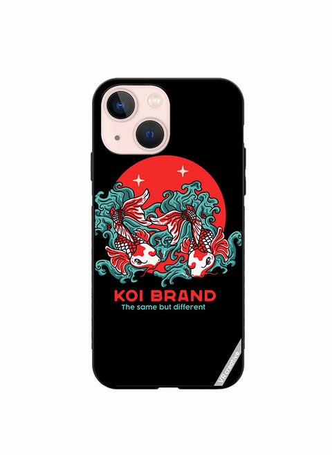 Protective Case Cover For Apple iPhone 13 Koi Twin Design Multicolour