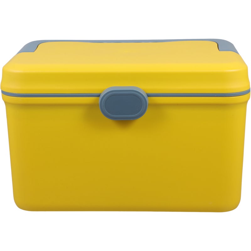 2pcs Large Capacity Storage Box Bin with Handle Supply Travel Tote Storage Case Container Yellow - Image 4