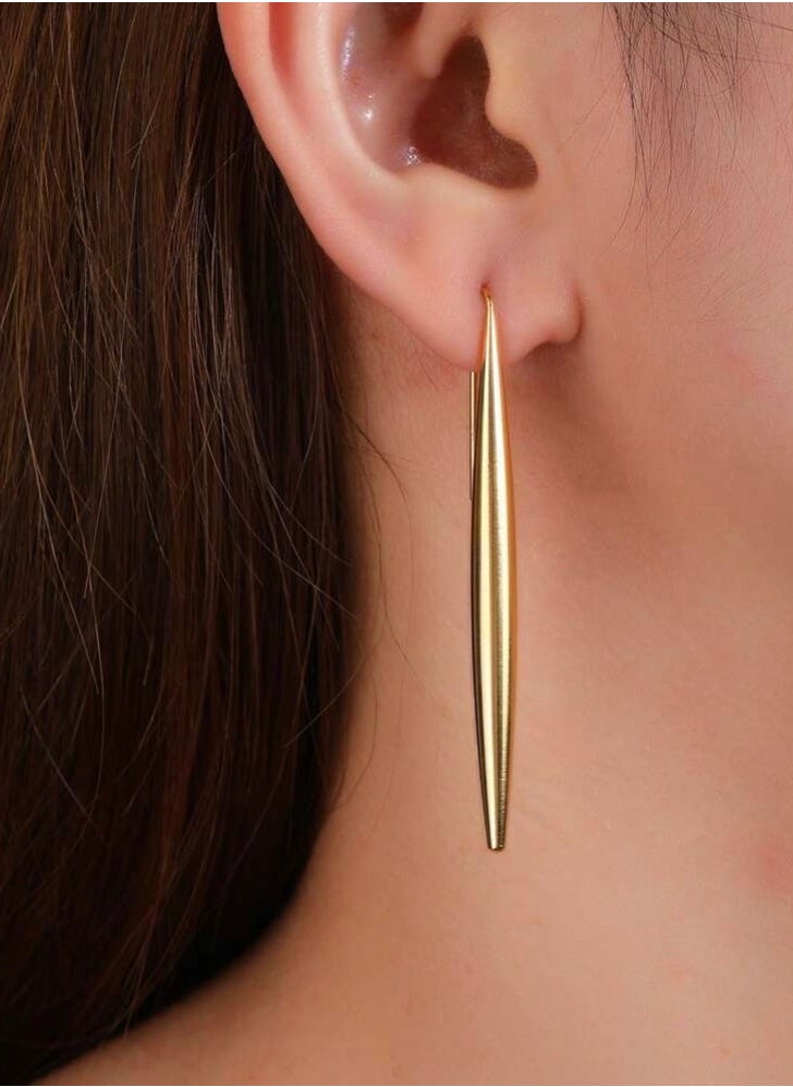 Dangle Charms - Luxury & Elegant Stainless Steel Gold Plated Earrings For Women - Image 1