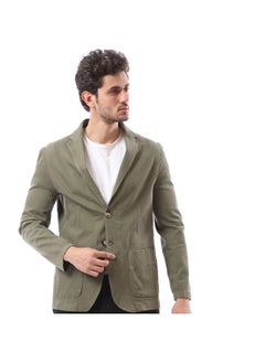 Buttoned Closure All Seasons Blazer - Olive Green - pzsku/Z8F3F98CD8BD8DEFB3A17Z/45/_/1689505046/0e1d9146-ee2c-4117-99e7-6c3529beffb2