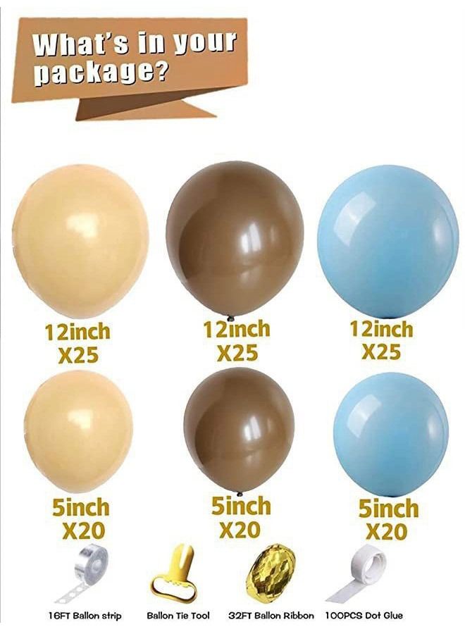 DUNISO 139PCS Balloon Garland Arch Kit Metallic White Blue Latex Balloons Set For Baby Wedding Birthday Party Background Decorations School Opening Ceremony - Image 4