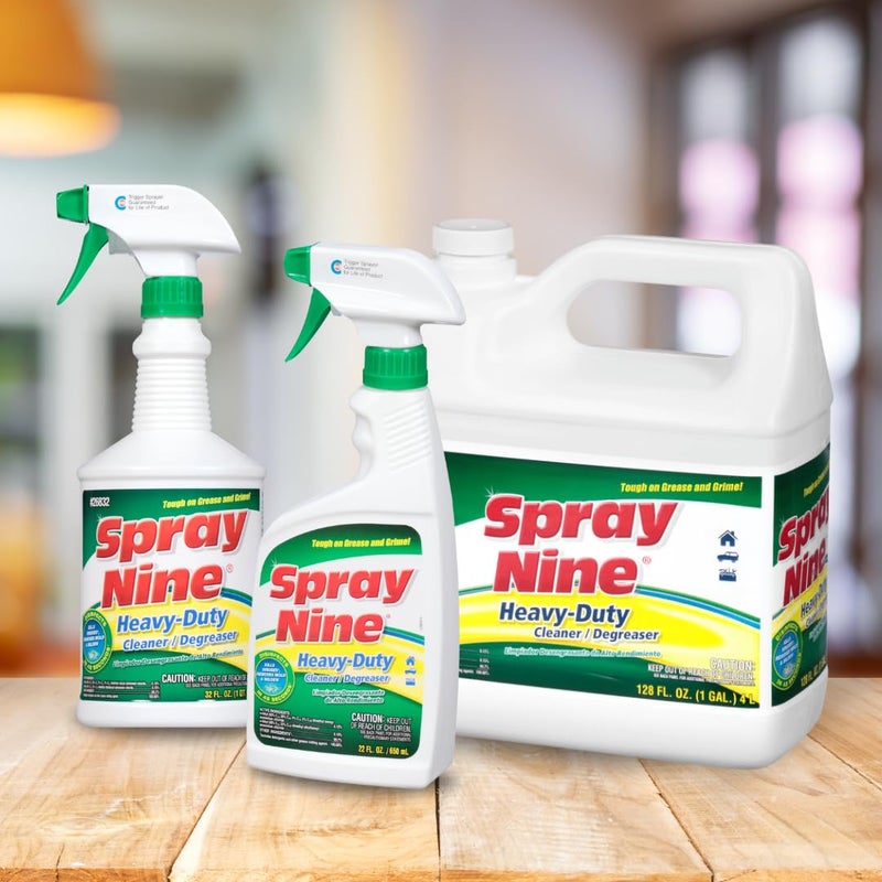 Spray Nine 26825 Heavy Duty Cleaner, Degreaser & Disinfectant for Kitchens, Bathrooms, Yard Equipment, Automotive & Industrial 22 Fl Oz. (Pack of 1) - Image 4