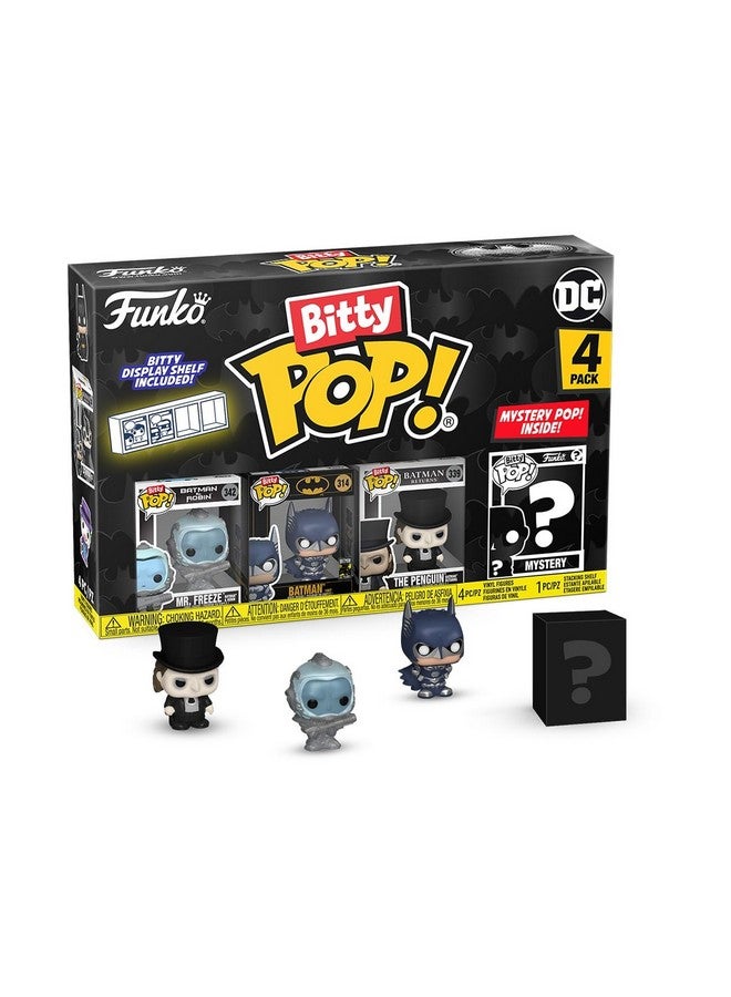Funko Bitty POP! Batman 85th - Freeze, 4-Pack and A Surprise Mystery Mini Figure - 0.9 Inch (2.2 Cm) - DC Comics Collectable - Stackable Display Shelf Included - Gift Idea - Party Bags Stocking - Image 1
