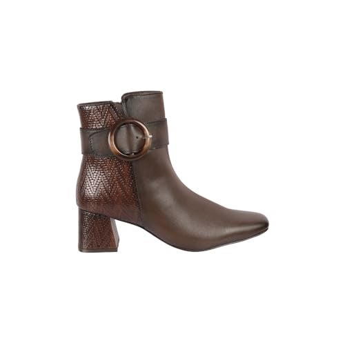 Metro Women Brown Synthetic Ankle-Length Buckle Strap Casual Boots UK/5 EU/38 (31-716) - Image 4