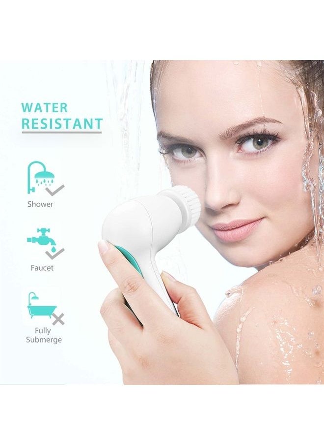 CLSEVXY - Waterproof Facial Cleansing Spin Brush Set with 3 Exfoliating Brush Heads - Electric Face Scrubber Cleanser Brush by CLSEVXY - Face Brush for Gentle Exfoliation and Deep Scrubbing - Image 1