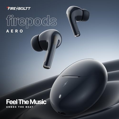 Fire-Boltt Aero TWS Earbuds Custom EQ, Wireless Bluetooth 5.4, Music & App Support, 50H Playtime, Fast Charging Case, 50ms Low Latency for Gaming, Touch Controls, IPX4 Waterproof, Clear Calls - Blue - Image 2