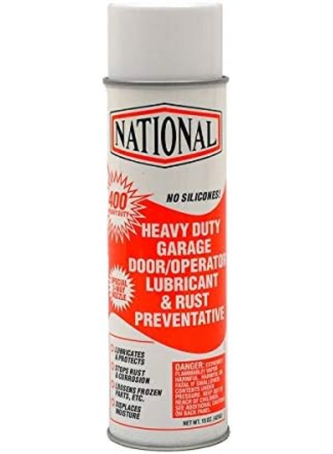 National 400-HD Orange National Heavy Duty Garage Door Operator Lubricant & Rust Preventative 15oz Aerosol Orange NO Silicones - Image 1
