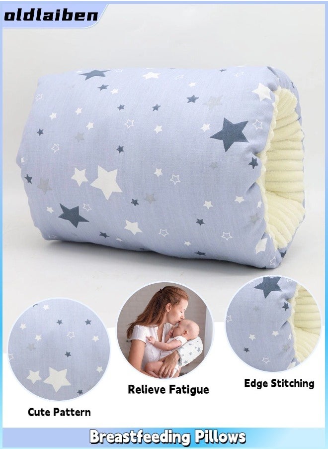 oldlaiben Breastfeeding Pillows, Cozy Cradle Pillow, Cotton Nursing Arm Pillow, Soft and Comfortable Feeding Pillows, Portable Travel Baby Feeding Arm Pillow, For Newborn for Bottle Feeding（Grey）  - Image 1