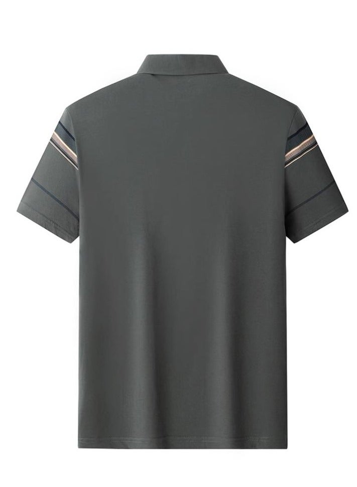 AOKANG Men's Elastic Breathable Short Sleeve Polo - Image 2