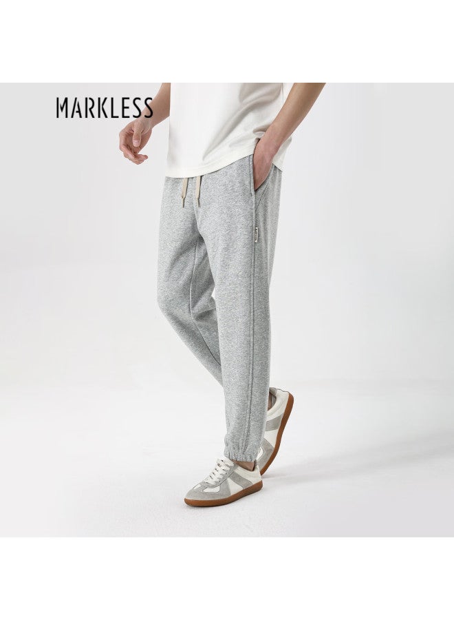 Markless Men's Autumn Winter Knitted Casual Versatile Loose Straight Jogger Pants 4834 Light Gray S - Image 1