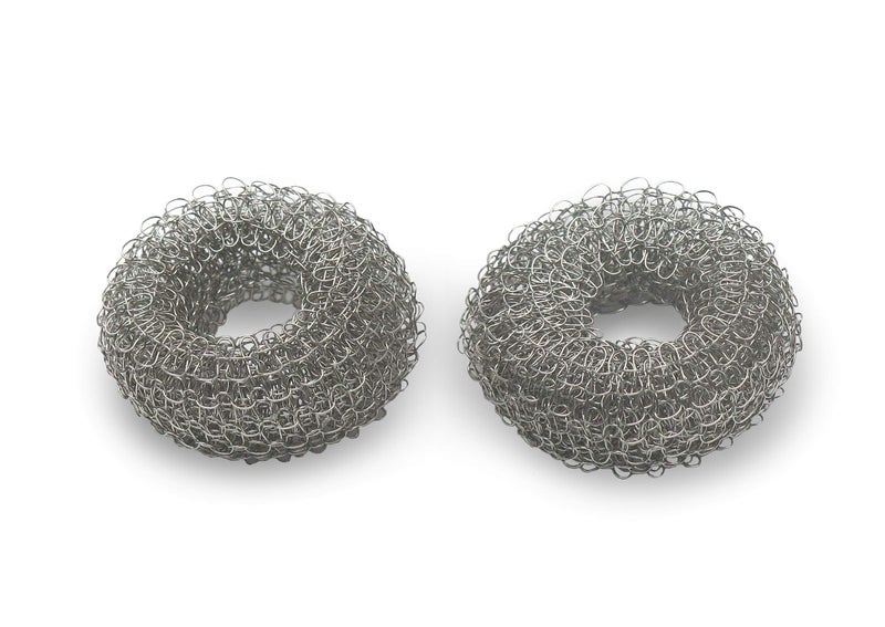 Tredoni 2 Reusable Limescale Remover Ring 0.8x1.6 - Boiler/Kettle Furring Descaler Stainless Steel Mesh 2x4cm (2) - Image 1