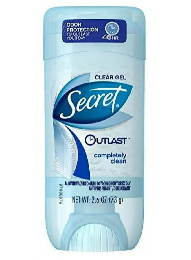 Secret Outlast Antiperspirant-Deodorant Clear Gel Completely Clean 76g - Image 1