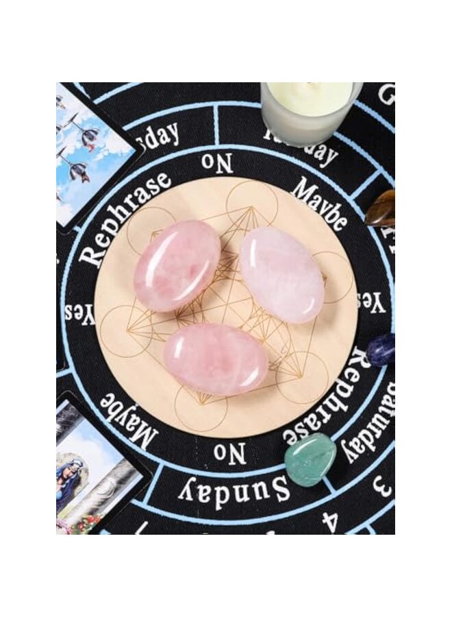 chenmay حجر الكوارتز الوردي، حجر النخيل، كريستال طبيعي، شاكرا ريكي، مصقول، شفاء الحب، حجر القلق، بلورات بيضاوية الشكل، لعلاج القلق وتخفيف التوتر - Image 3