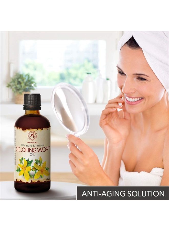 Aromatika زيت سانت جون 6.8 أونصة (2 * 100 مل) - هيبيريكوم بيرفوراتوم - زيت ناقل للزيوت الأساسية - زيت للبشرة - زيت للشعر - زيت للجسم - زيت للوجه - زيت للاستحمام - Image 3