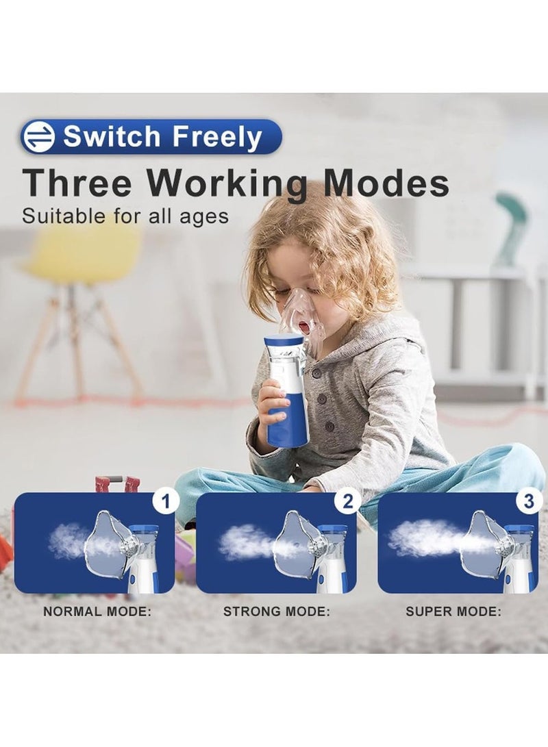 USB Portable Steam Inhaler Atomizer, Used at Home Office Outdoor, Blue - Image 3