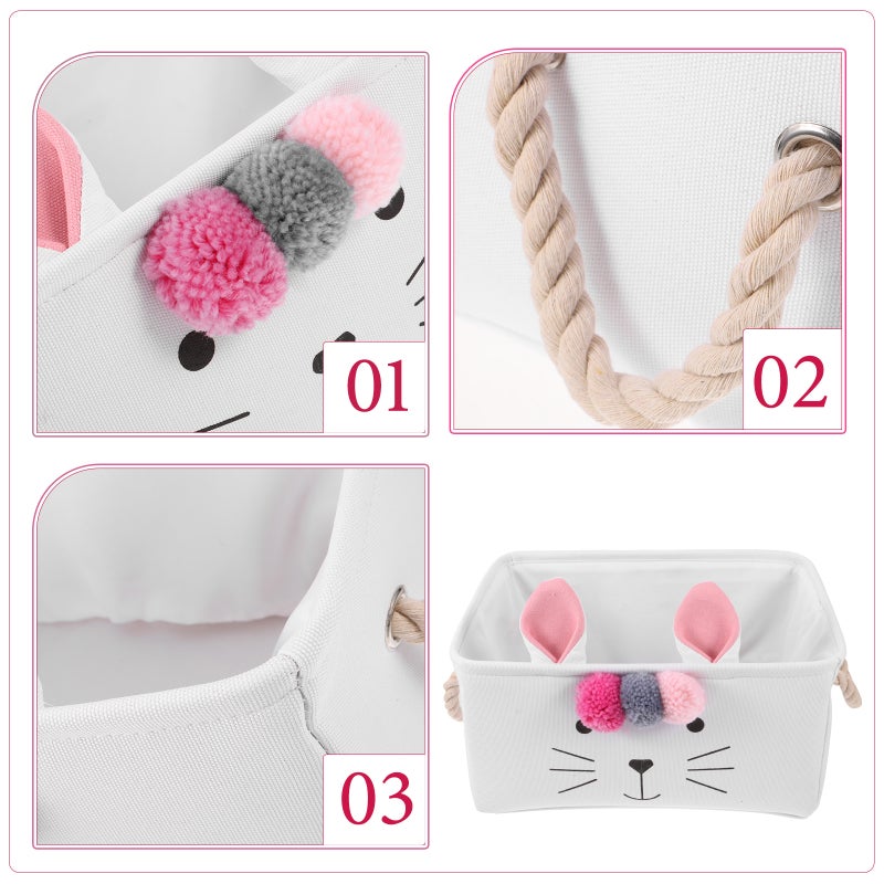 🧸 سلة تخزين بسعة كبيرة للملابس والألعاب تصميم متين - Image 4