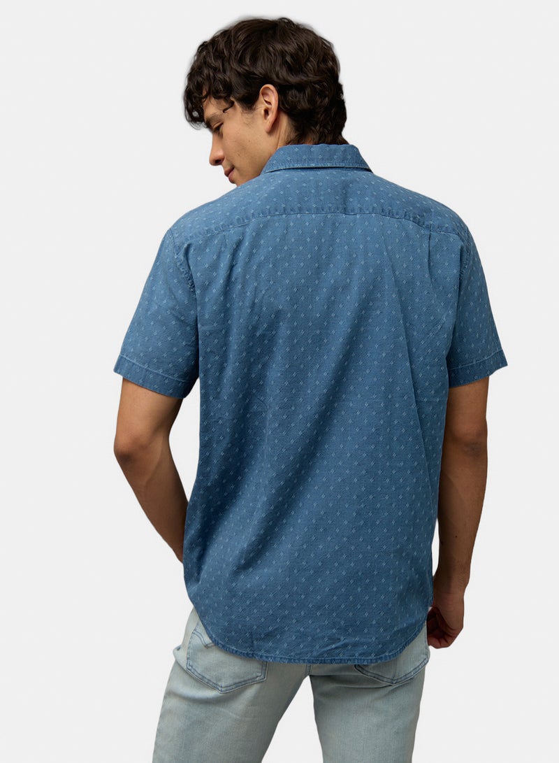 American Eagle AE Short-Sleeve Button-Up Shirt - Image 4